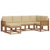 Ensemble de canapés d'extérieur 6 pcs Naturel et Beige 619615619615