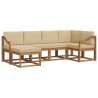 Ensemble de canapés d'extérieur 6 pcs Naturel et Beige 619617619617
