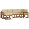 Ensemble de canapés d'extérieur 6 pcs Naturel et Beige 619619619619
