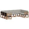 Ensemble de canapés d'extérieur 9 pcs Gris Naturel et Clair 619626619626