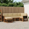 Ensemble de canapés d'extérieur 6 pcs Naturel et Beige 619629619629