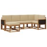 Ensemble de canapés d'extérieur 6 pcs Naturel et Beige 619629619629