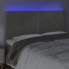 Tête de lit à LED Gris clair 200x5x118/128 cm Velours 619631619631