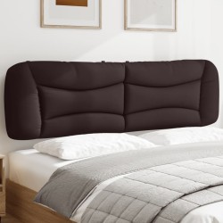 Coussin de tête de lit Hvar marron foncé 180 cm tissu 619633619633