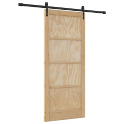 Porte coulissante ORKDAL Naturel et noir 86 x 198,5 cm 619635619635