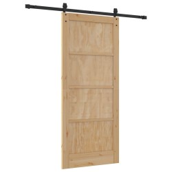 Porte coulissante ORKDAL Naturel et noir 86 x 198,5 cm 619635619635