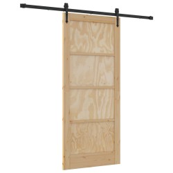 Porte coulissante ORKDAL Naturel et noir 86 x 198,5 cm 619638619638