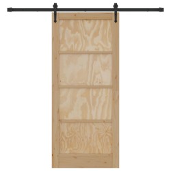 Porte coulissante ORKDAL Naturel et noir 86 x 198,5 cm 619638619638