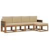 Ensemble de canapés d'extérieur 5 pcs Naturel et Beige 619639619639