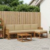 Ensemble de canapés d'extérieur 6 pcs Naturel et Beige 619641619641