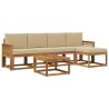 Ensemble de canapés d'extérieur 6 pcs Naturel et Beige 619641619641