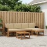 Ensemble de canapés d'extérieur 6 pcs Naturel et Beige 619642619642