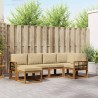Ensemble de canapés d'extérieur 6 pcs Naturel et Beige 619644619644