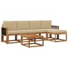 Ensemble de canapés d'extérieur 6 pcs Naturel et Beige 619645619645