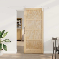Porte coulissante ORKDAL Naturel et Blanc 86 x 198,5 cm 619649619649