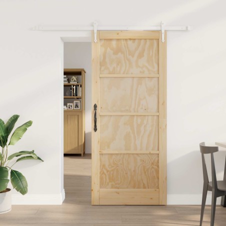 Porte coulissante ORKDAL Naturel et Blanc 86 x 198,5 cm 619649619649