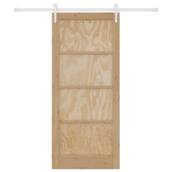 Porte coulissante ORKDAL Naturel et Blanc 86 x 198,5 cm 619649619649