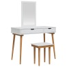 Ensemble de Coiffeuse FAUSKE 3 pcs Blanc 100 x 50 x 143 cm 619650619650