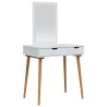 Ensemble de Coiffeuse FAUSKE 2 pcs Blanc 76 x 50 x 143 cm 619651619651