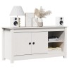 Meuble TV Blanc 103x36,5x52 cm Bois de pin massif 619654619654
