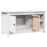Meuble TV Blanc 103x36,5x52 cm Bois de pin massif 619654619654