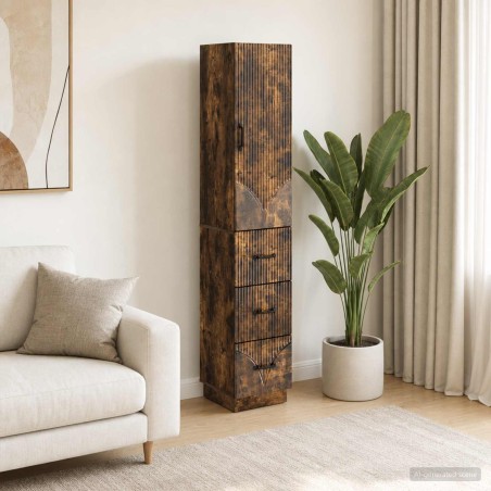 Ensemble de Meubles 2 pcs Chêne fumé 33 x 34,5 x 87 cm 619658619658