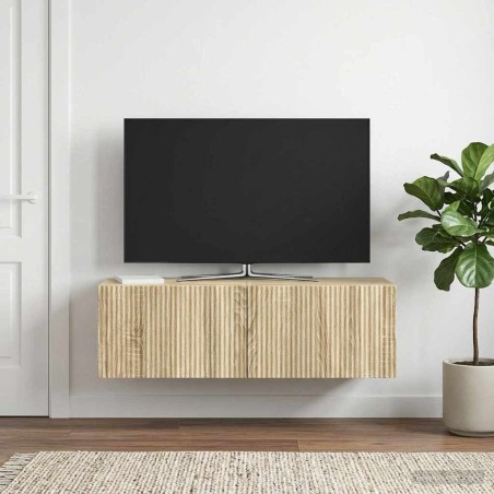 Meuble TV mural Chêne Sonoma 98 x 31 x 30 cm Bois d'ingénierie 619660619660