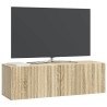 Meuble TV mural Chêne Sonoma 98 x 31 x 30 cm Bois d'ingénierie 619660619660