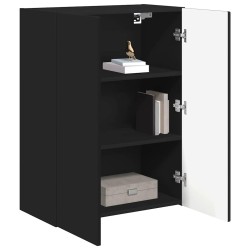 Meuble TV mural Noir 59,5 x 31 x 80 cm Bois d'ingénierie 619661619661