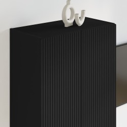 Meuble TV mural Noir 59,5 x 31 x 80 cm Bois d'ingénierie 619661619661