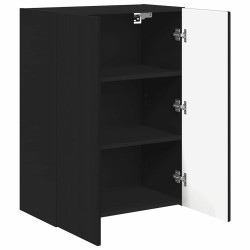 Meuble TV mural Noir 59,5 x 31 x 80 cm Bois d'ingénierie 619661619661