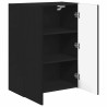 Meuble TV mural Noir 59,5 x 31 x 80 cm Bois d'ingénierie 619661619661