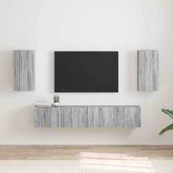 Meuble TV mural Montage mural 2 pcs Gris Sonoma 30 x 31 x 60 cm 619665619665