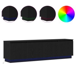 Meuble TV Chêne noir 180 x 38 x 49 cm Bois d'ingénierie 619666619666