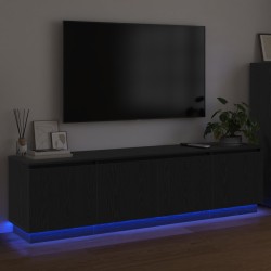 Meuble TV Chêne noir 180 x 38 x 49 cm Bois d'ingénierie 619666619666