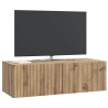 Meuble TV mural 98 x 41 x 30 cm Chêne artisanal 619667619667