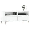 Meuble TV blanc brillant 100x34,5x44,5 cm bois d'ingénierie 619671619671