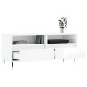 Meuble TV blanc brillant 100x34,5x44,5 cm bois d'ingénierie 619671619671