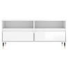 Meuble TV blanc brillant 100x34,5x44,5 cm bois d'ingénierie 619671619671