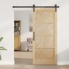 Porte coulissante Naturel 86 x 198,5 cm Bois de pin massif 619674619674