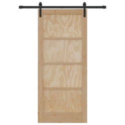 Porte coulissante Naturel 86 x 198,5 cm Bois de pin massif 619674619674
