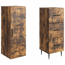 Ensemble de Meubles 2 pcs Chêne fumé 33 x 34,5 x 90 cm 619675619675