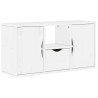 Meuble TV avec tiroir ODDA blanc 79x24x40 cm bois massif pin 619677619677