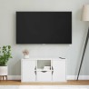 Meuble TV avec tiroir ODDA blanc 79x24x40 cm bois massif pin 619677619677