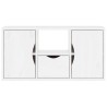 Meuble TV avec tiroir ODDA blanc 79x24x40 cm bois massif pin 619677619677