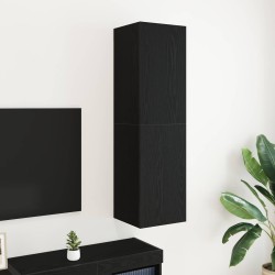 Meuble TV mural Chêne noir 30,5 x 30 x 110 cm Bois d'ingénierie 619678619678