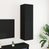 Meuble TV mural Chêne noir 30,5 x 30 x 110 cm Bois d'ingénierie 619678619678