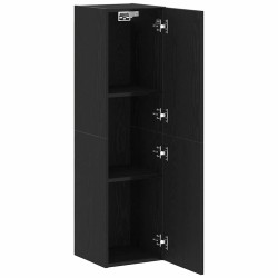 Meuble TV mural Chêne noir 30,5 x 30 x 110 cm Bois d'ingénierie 619678619678