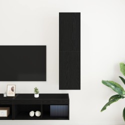 Meuble TV mural Chêne noir 30,5 x 30 x 110 cm Bois d'ingénierie 619678619678