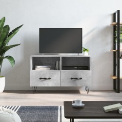 Meuble TV Gris béton 80x36x50 cm Bois d'ingénierie 619680619680